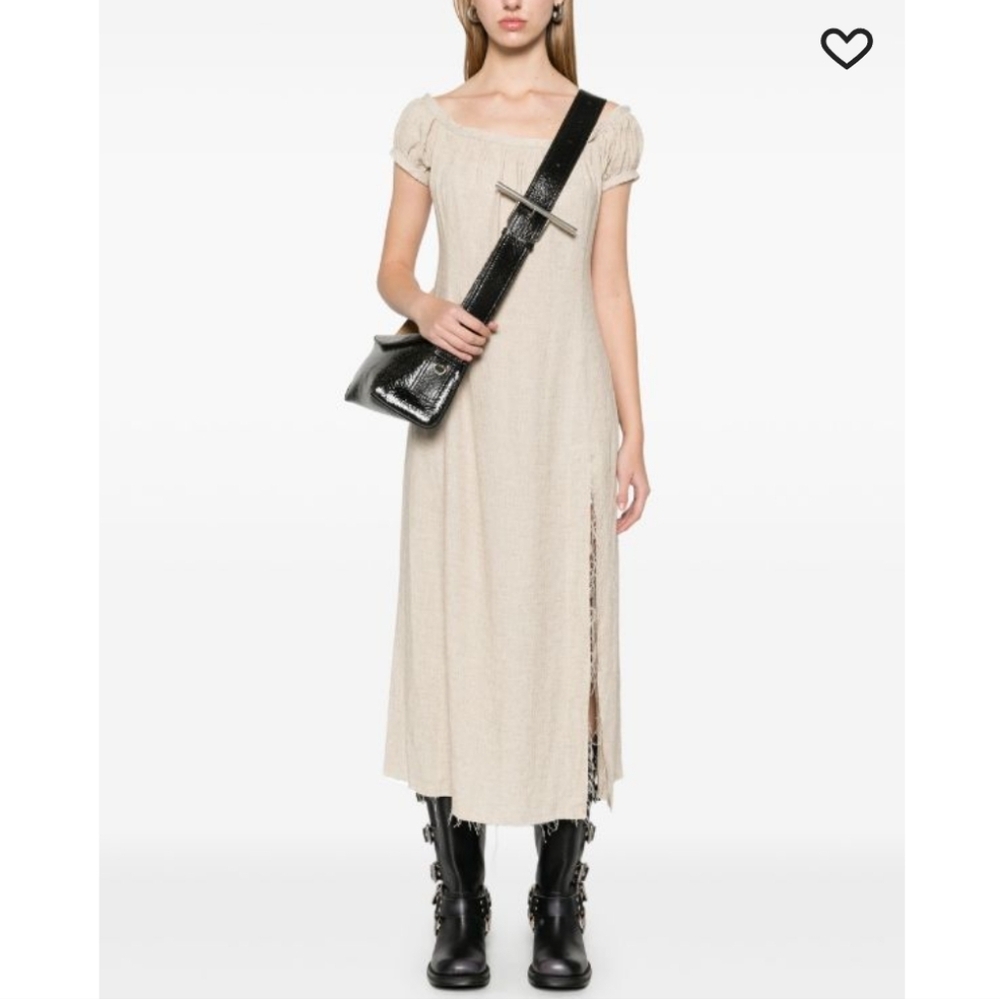 Ssense Elena Velez linen chemise slip dress 4